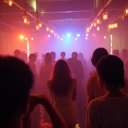 Social dancing crowd